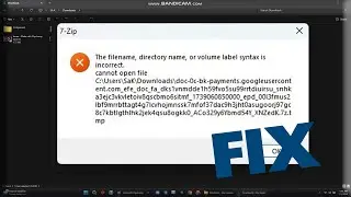 the filename directory name or volume label syntax is incorrect windows 11 Fix