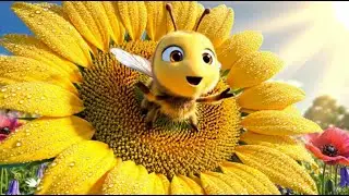 Buzzy the Happy Bee | Cute Pixar Style Kids Song | Fun Bee Adventure for Children