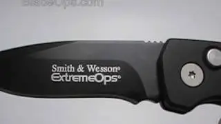 Smith & Wesson Extreme Ops Auto Conversion Knife, Tactical Black Plain Blade sw50b