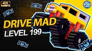 Poki Game &mdash; Drive Mad | How to beat level 199 🏆 Finish-Line Tricks