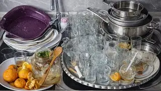 🍽️ Dishwashing &ndash;Soothing Water Sounds💦 Evening Sink Reset!