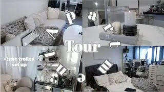 Apartment Tour + My Makeup collection & How I organise my Lash Trolley/Space