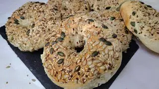 Quick and Easy Homemade Bagels Recipe. How to Make Bagels Recipe