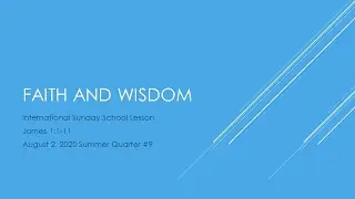 Sunday School August 2, 2020