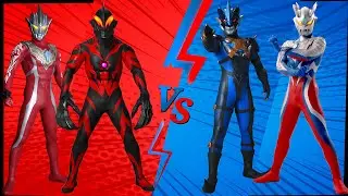 ULTRAMAN REGULOS VS ULTRAMAN ZERO VS BELIAL VS TREGEAR, ULTRAMAN FIGHTING EVOLUTION 0 #ウルトラマン
