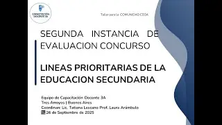 Ciclo gratuito SETIEMBRE COMUNIDAD CD3A   2025 - SEGUNDA INSTANCIA CONCURSO - LINEAS PRIORITARIAS