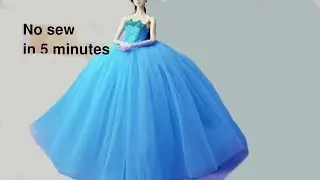 👗 DIY Barbie Dresses Making Easy No Sew Clothes for Barbies Creative Fun for Kids with balloons