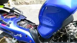 GSX1300Rハヤブサ　エンジンコンディショナーでスロットルバルブ清掃