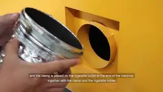 Now show how to install the smoke pipe of the laser engraving machine.