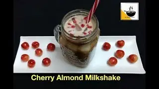 Cherry Almond Milkshake - Cherry Almond Smoothie - Cherry Shake - Super healthy Cherry shake
