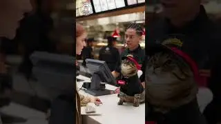 😼 This Cat Thinks He&rsquo;s the Manager &mdash; Wait Till You See How He Treats Customers! 😂🐾 #cat #shorts