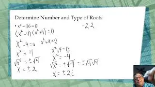 Determine Number and Type of Roots