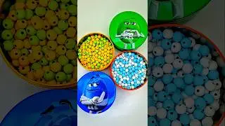 Minutes Satisfying with Rainbow M&M'S Candy Unpacking From Glossy Containers ASMR Beads Surprise