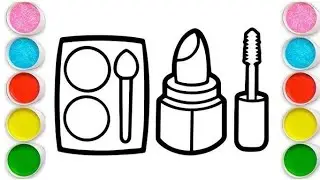New Mirror Drawing a Makeup Set and coloring Step by Step for Kids@Artworld06 
