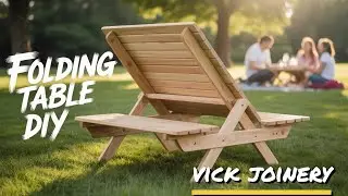 I Built a SPACE-SAVING Folding Picnic Table in My Small Backyard