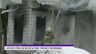Muscatine Fire crews battle house fire in subzero temperatures
