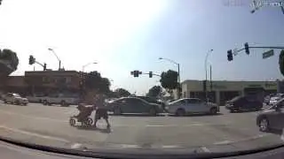 Temple City Blvd & Las Tunas Dr in Temple City, CA-3 cars rear end collision 3/21/2015