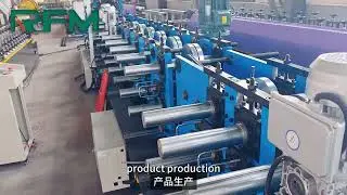 Customized CZ purlin roll forming machine with punching device.