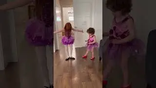 ADLEY turns into a BALLERiNA!! @AforAdley 🩰 Navey & her BiG SiSTER practice a BALLET! #shorts