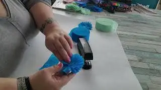 Crepe paper rosettes