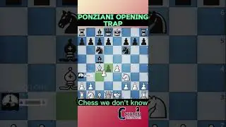 Ponziani Opening Trap: Best Way to Win Fast!#chess #shorts