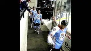 CHL - Mavericks and Jackalopes coming out of the locker room