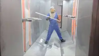 HOW TO CLEAN A AUTOMATIC POWDER COATING CYCLONE CABIN
