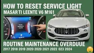 Как сбросить индикатор просроченного технического обслуживания на Maserati Levante V6 M161 2017 2018