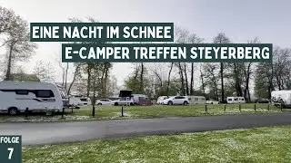 E-Camper Treffen in Steyerberg - Abschlusstag. Eine Nacht im Schnee. Schlafplatz Abbau.