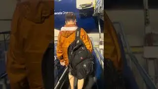 Long Beach Airport exiting unique apron walk down #airport #longbeach #airplane