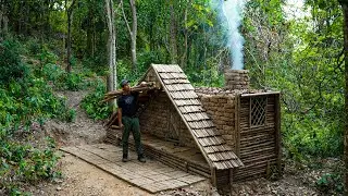 7Days Complete House Stone Wall Brick Cozy Shelter Survival In Wild Alone Cooking