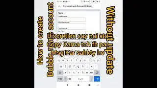 How to create bubble name account without update