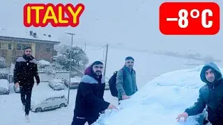 इटली में बर्फबारी ने सब ढक दिया ❄️ | Daily Life Vlog | indian Family in ITALY 🇮🇹 