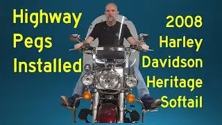 Как я установил подножки Highway Pegs на защитные дуги Harley Davidson Heritage Softail Classic 2...