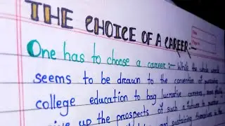 Essay on Choice of a career । English essay writing ।#youtubeshorts #education