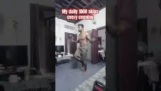 1000 jump rope  skips every evening after work #workout #abs