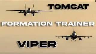 DCS - Formation Trainer by Doppler - F-14 TOMCAT - DIGITAL COMBAT SIMULATOR - Playthrough - 4K