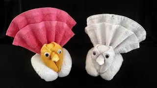 How to Make Chicken Using Towel | Towel art | Towel folding | Towel animals