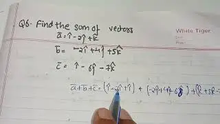 NCERT CLASS 12 || Vector Algebra Exercise 10.2 Question no.6