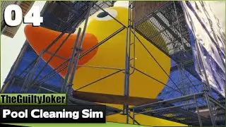 Pool Cleaning Simulator | BEWARE OF THE GIANT DUCK!!