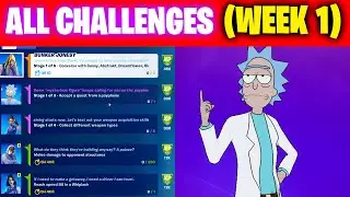 ALL WEEK 1 CHALLENGES FORTNITE SEASON 7 ( legendary and EPIC QUESTS )