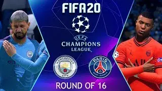 Manchester City vs PSG | FIFA 20 UEFA Champions League Highlights