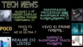 Tech News In Malayalam | Mi 10 Ultra Under Display Camera | Realme C12 | Vivo S1 Prime |