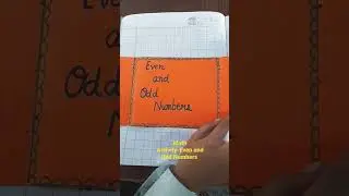#class2 #class1st Math activity -Even and Odd numbers #creativity