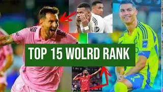 TOP 15 FOOTBALLERS RANKED: WOLRD RANK  GREATEST! 😱 | MESSI, RONALDO, MBAPPE, LAMINE YAMAL 