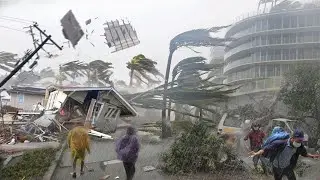 Catastrophe in Queensland today..!! The worst storm destroyed everything, debris flying