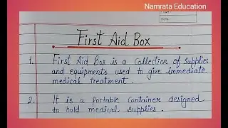 10 lines on First Aid Box in English / Essay writing on First Aid Box / First Aid Box essay