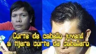 Corte de cabello juvenil a tijera corte de caballero |Creaciones y manualidades angeles