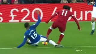 Mohamed Salah taking on defenders and scoring great goals