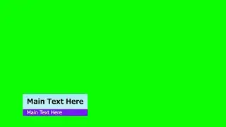 Minimal Stylish Lower Third Green Screen